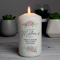 Personalised Abstract Rose Pillar Candle Extra Image 1 Preview